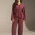 Burgundy Relaxed Fit Tied Set