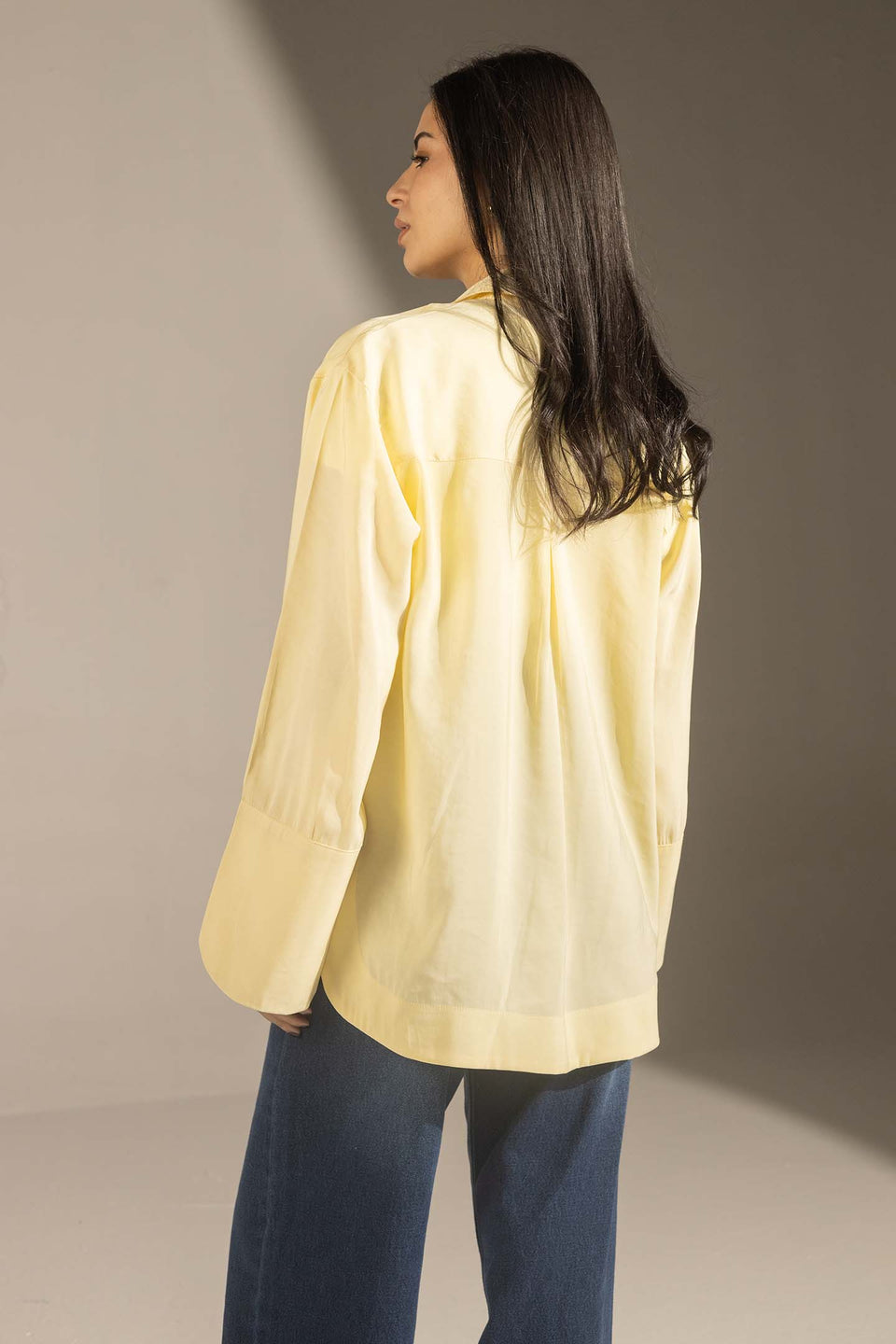 Yellow Relaxed Fit Double-Pocket Shirt