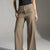 Coffe Tailored Pinstripe Wide Leg Pants