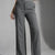 Grey Tailored Pinstripe Wide Leg Pants