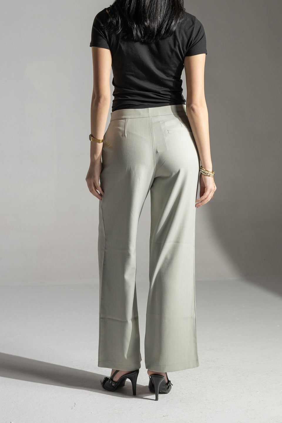 Mint Tailored Pinstripe Wide Leg Pants