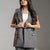 Grey Tailored Pinstripe Long Vest