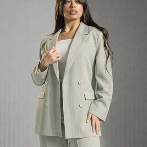 Mint Tailored Pinstripe Blazer