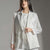 White Tailored Pinstripe Blazer