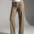 Brown Tailored Pants with White Waistband