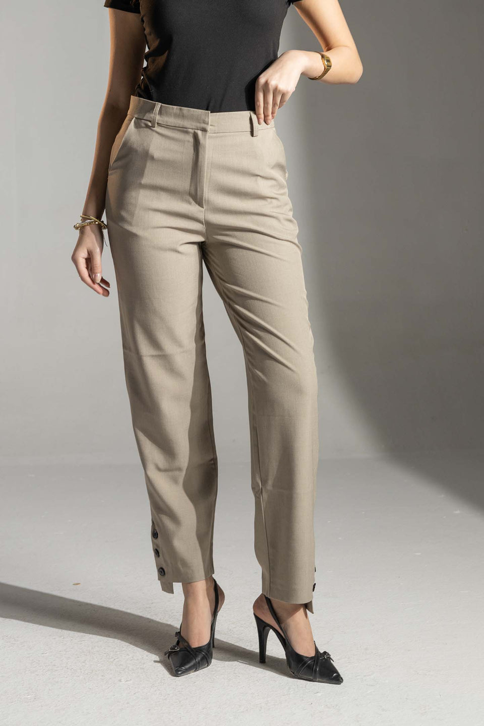 بنطلون كوفي تيلورد بقصة مستقيمة