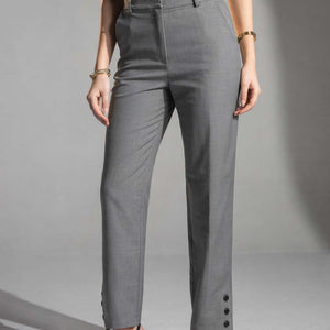 بنطلون رمادي تيلورد بقصة مستقيمة