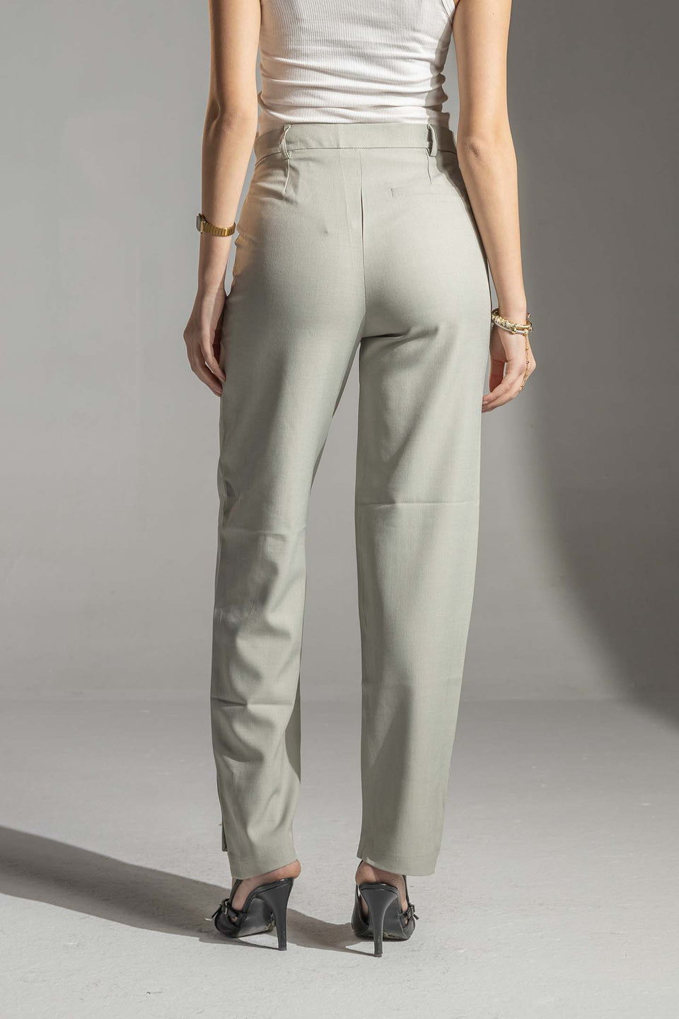Mint Tailored Straight-Leg Pants