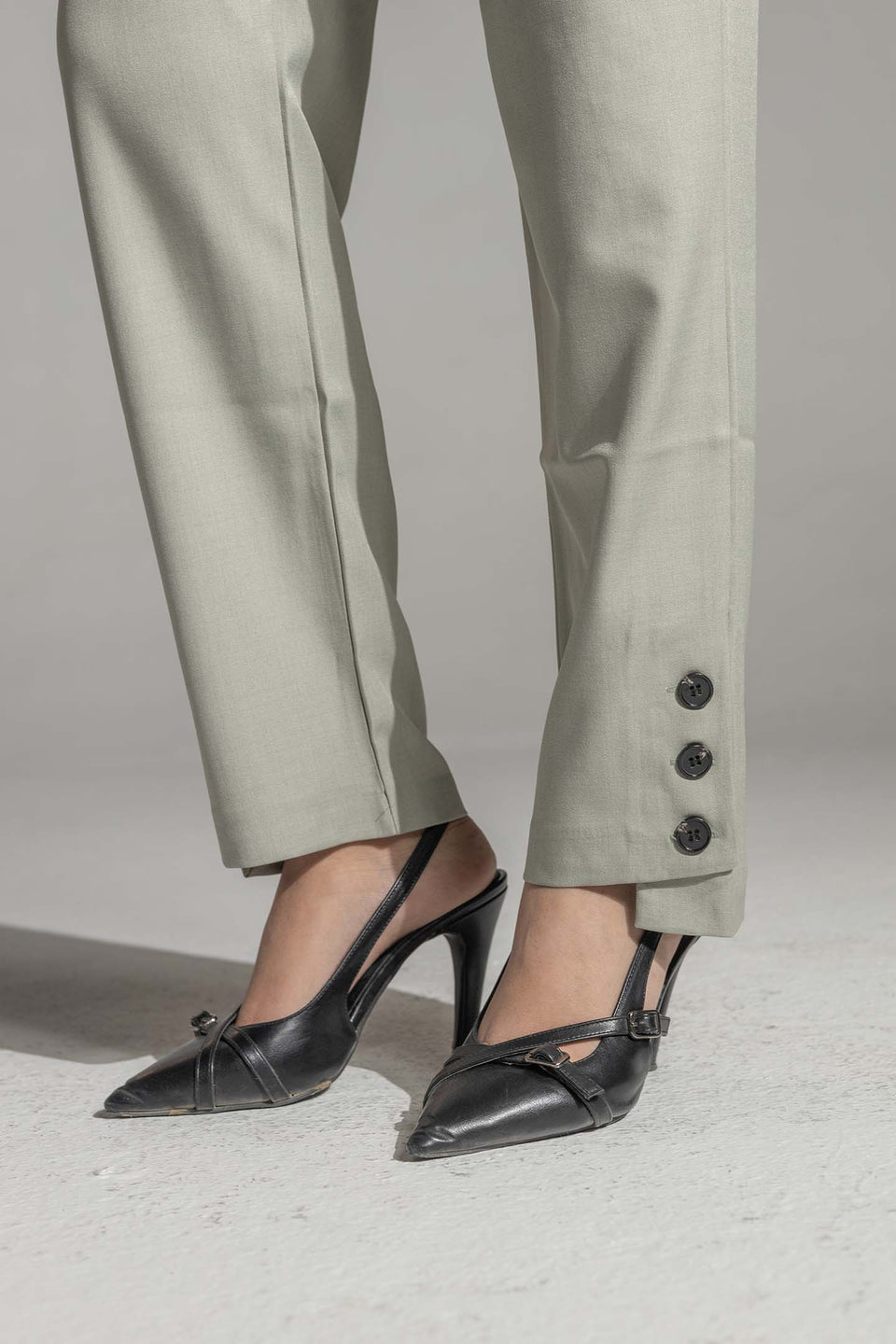 Mint Tailored Straight-Leg Pants