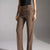 Brown High-Waisted Tailored Pants