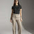 Coffe High-Waisted Tailored Pants