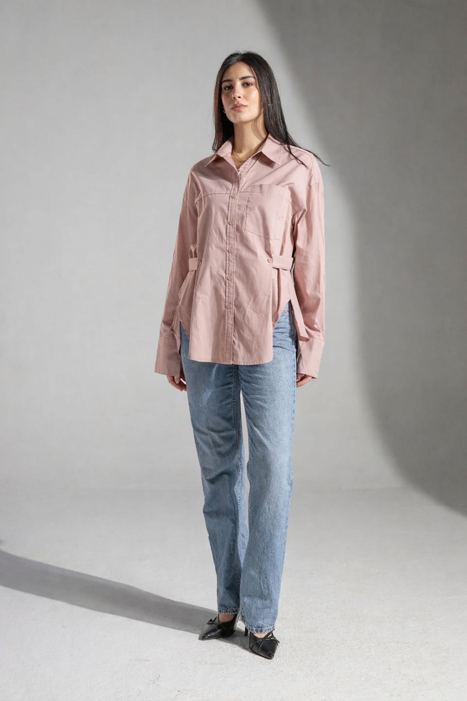 Rose Minimal Edge Black Shirt