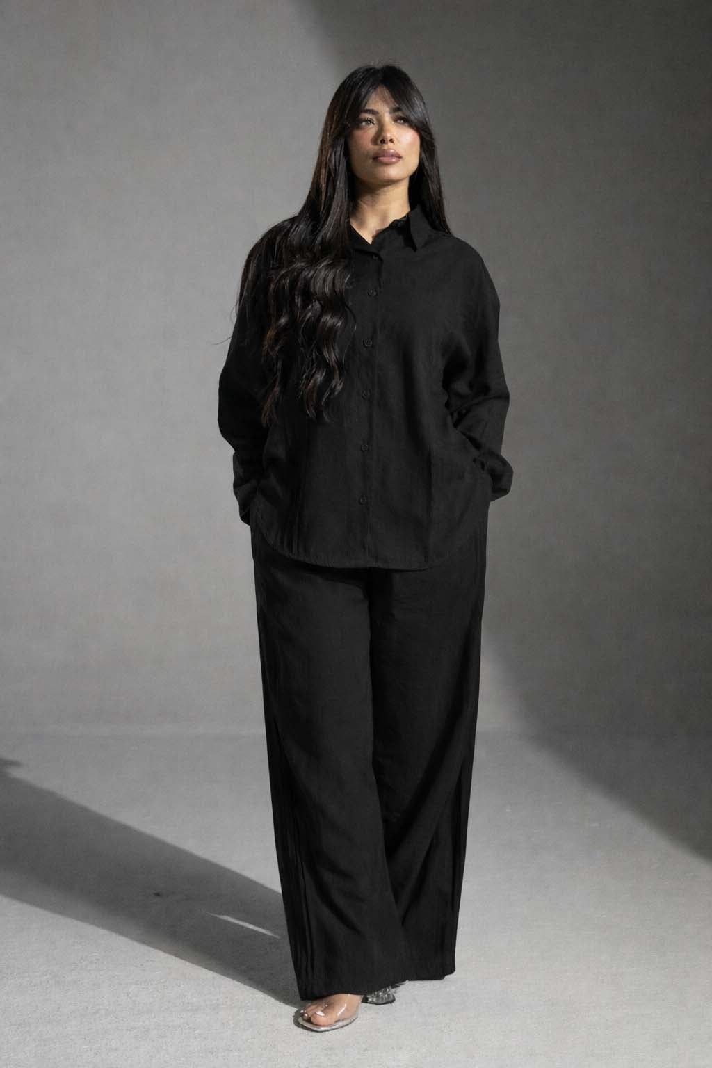 Black Relaxed Fit Co-Ord Set