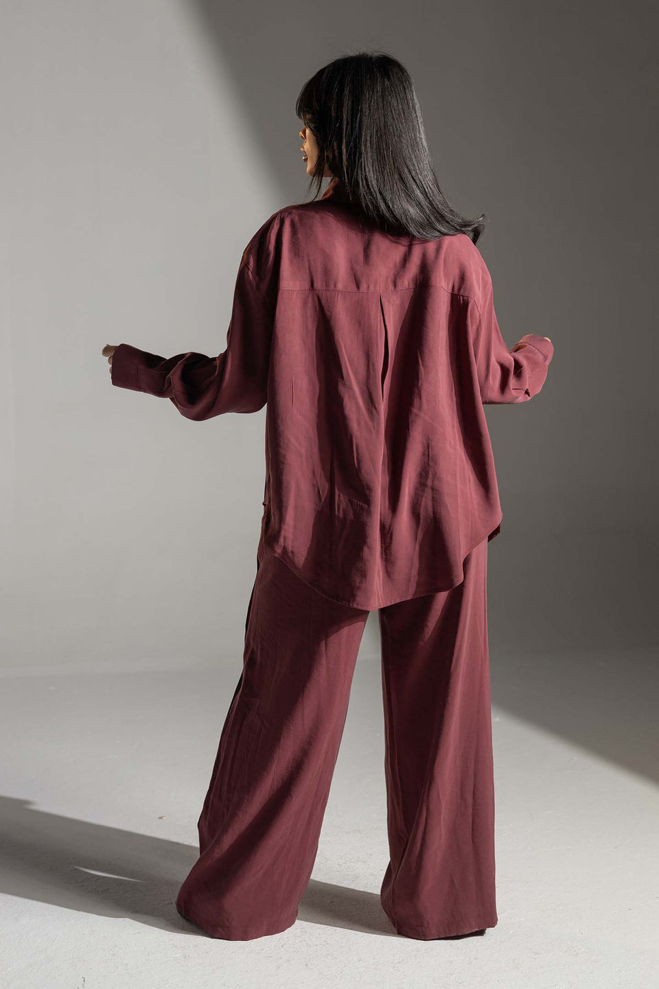 Burgundy Relaxed Fit Co-Ord Set