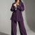 Purple Relaxed Tied Elegant Set