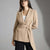 Beige Tailored Elegant Tied Blazer