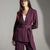Burgundy Tailored Elegant Tied Blazer