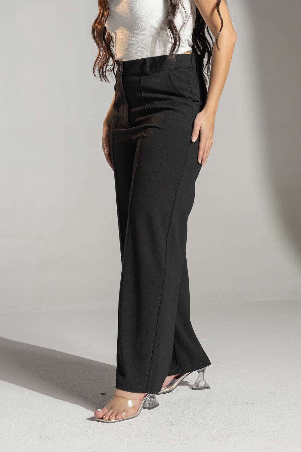 Black Tailored Elegant Pants