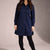 Navy Button-Down Shirt Dress