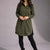 Olive Button-Down Shirt Dress