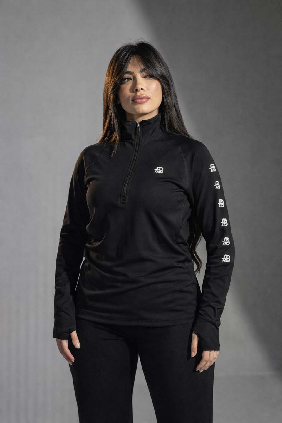 Black Half-Zip Performance Top