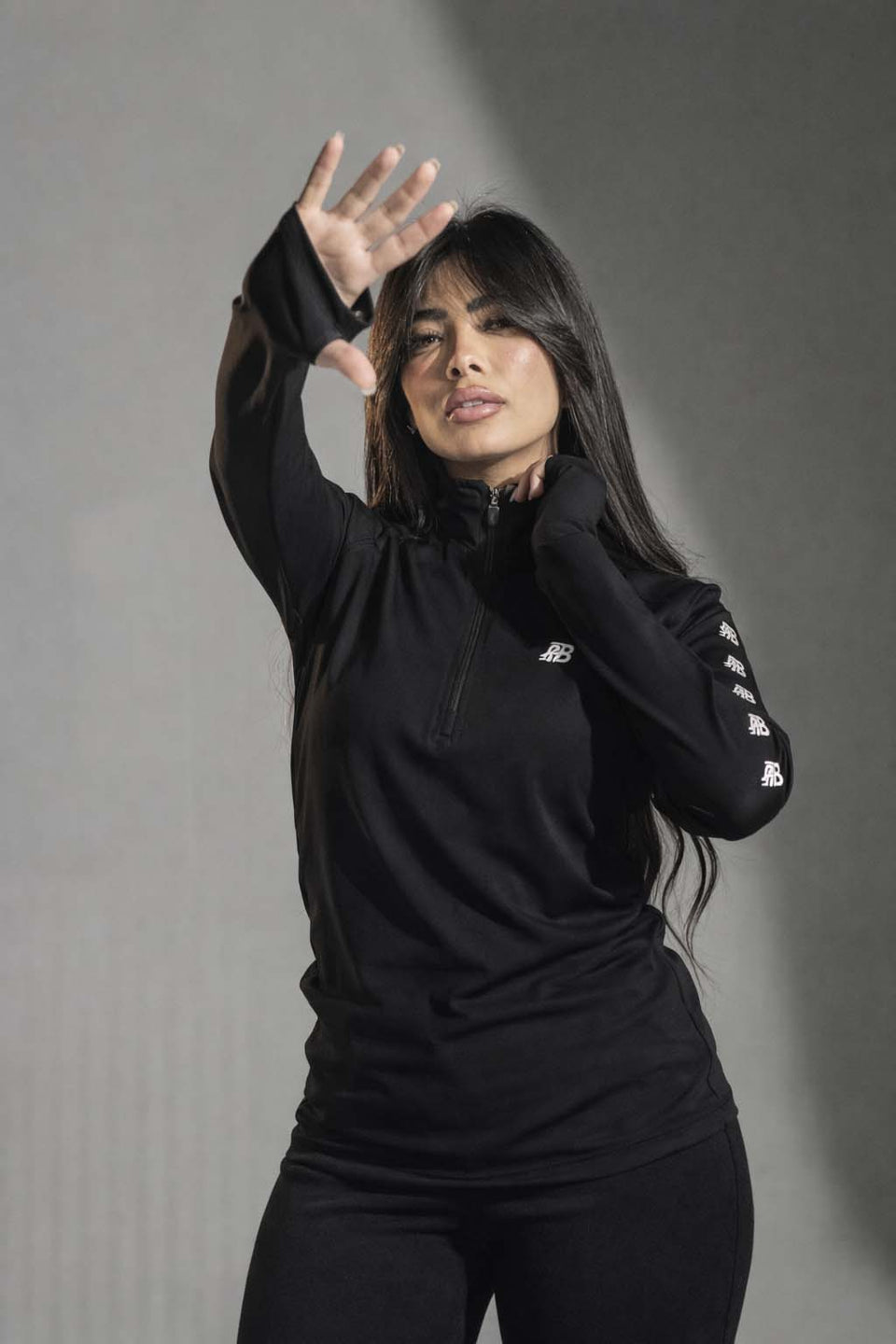 Black Half-Zip Performance Top