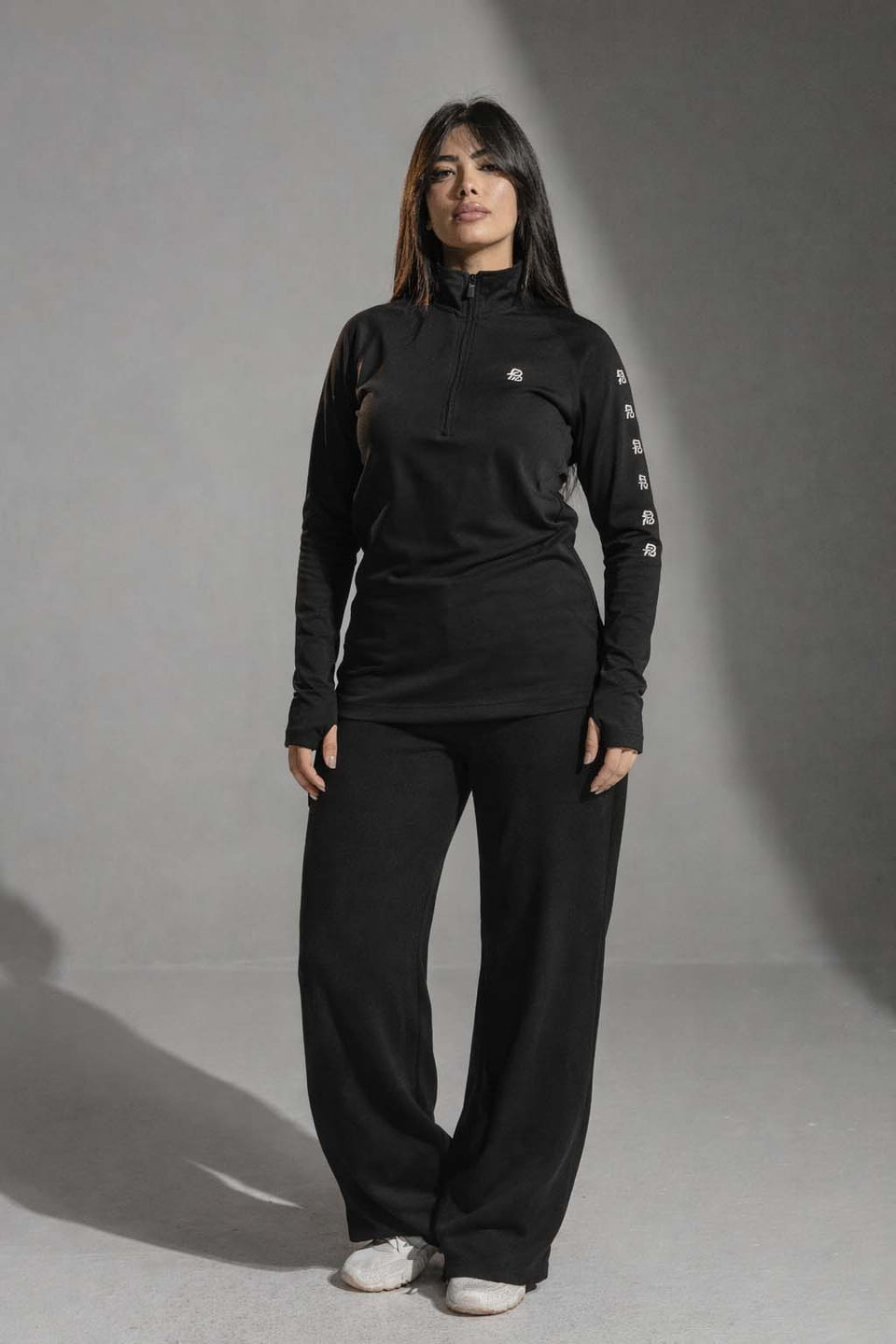 Black Half-Zip Performance Top