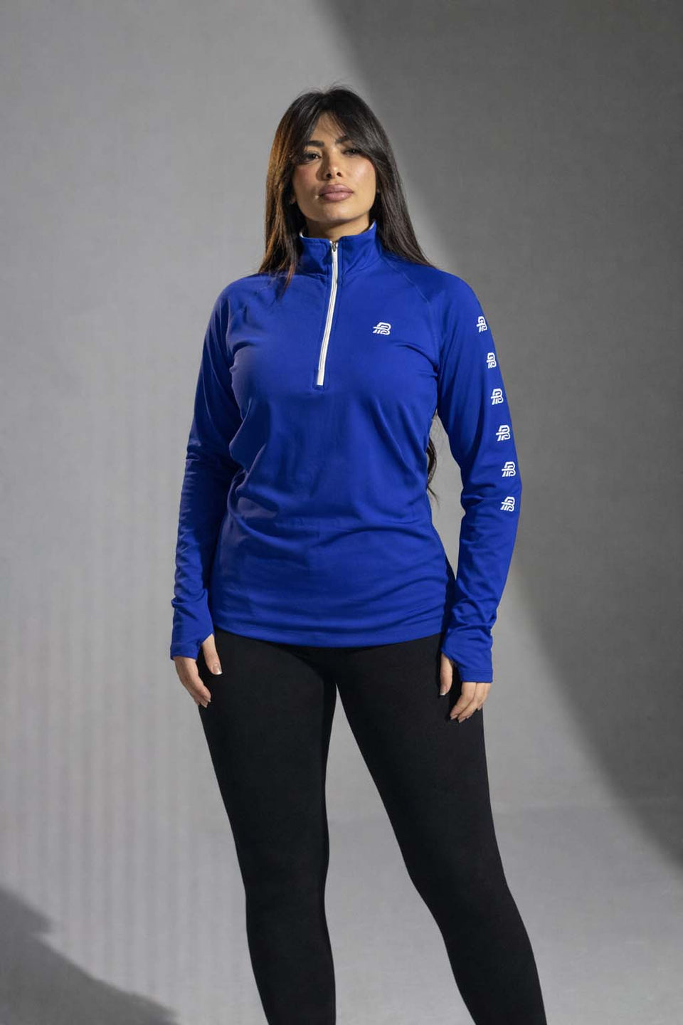 Blue Half-Zip Performance Top