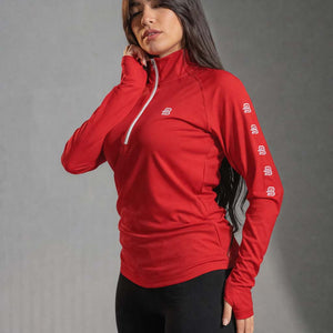 Red Half-Zip Performance Top
