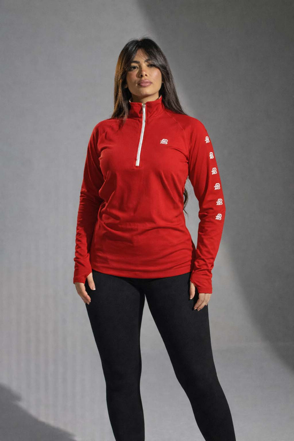 Red Half-Zip Performance Top
