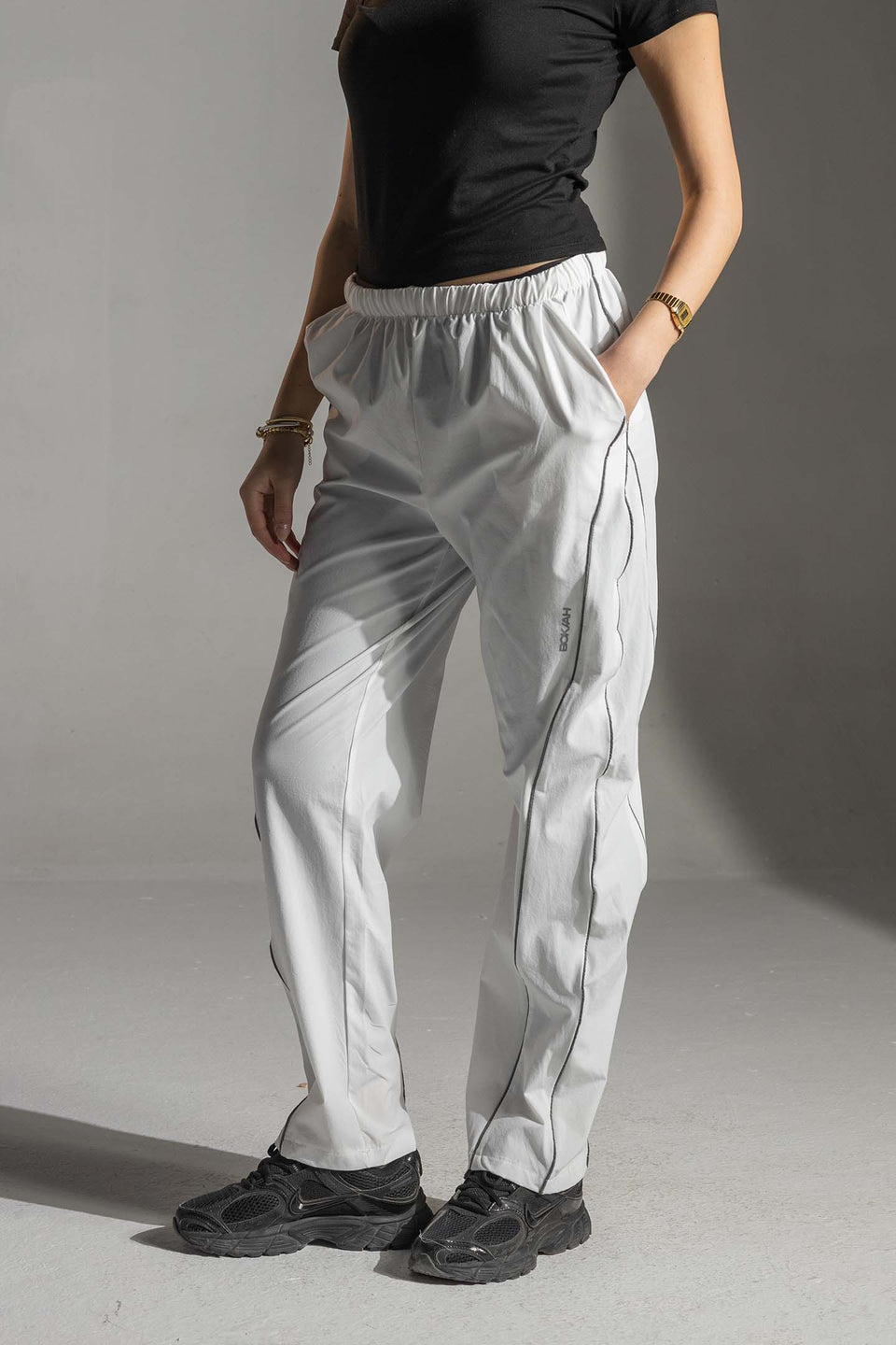 White Sport Track Pants