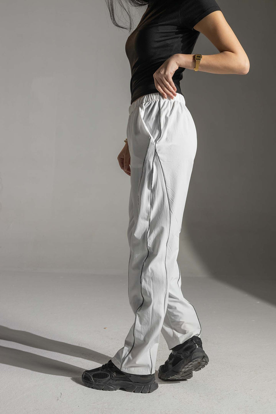 White Sport Track Pants