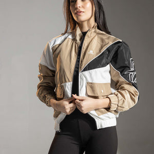 Beige Colorblock Sport Jacket