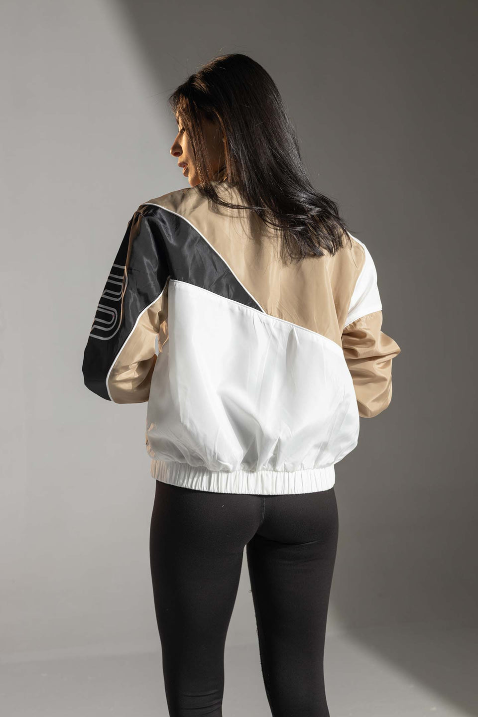 Beige Colorblock Sport Jacket