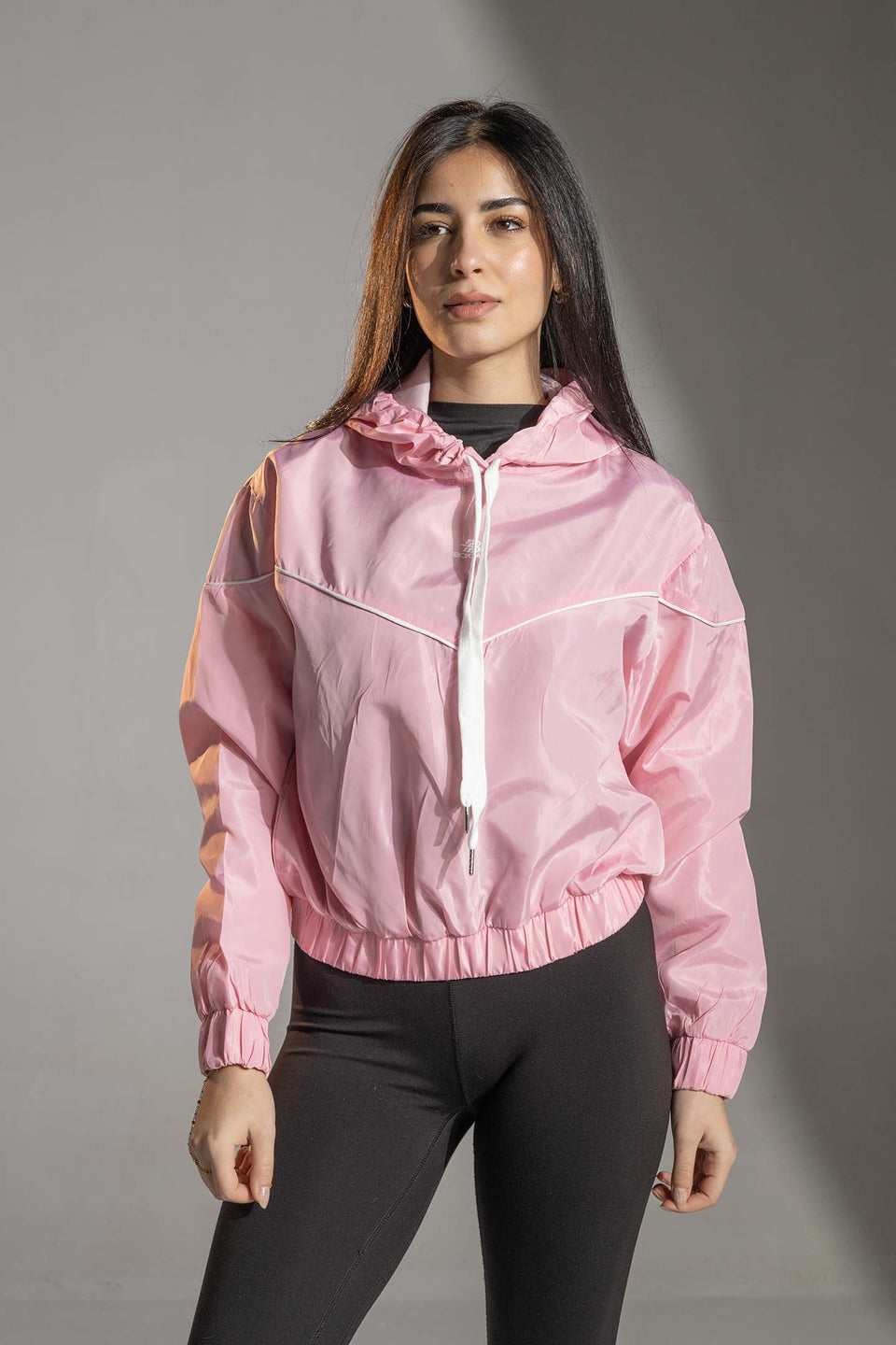Rose Cropped Sport Windbreaker