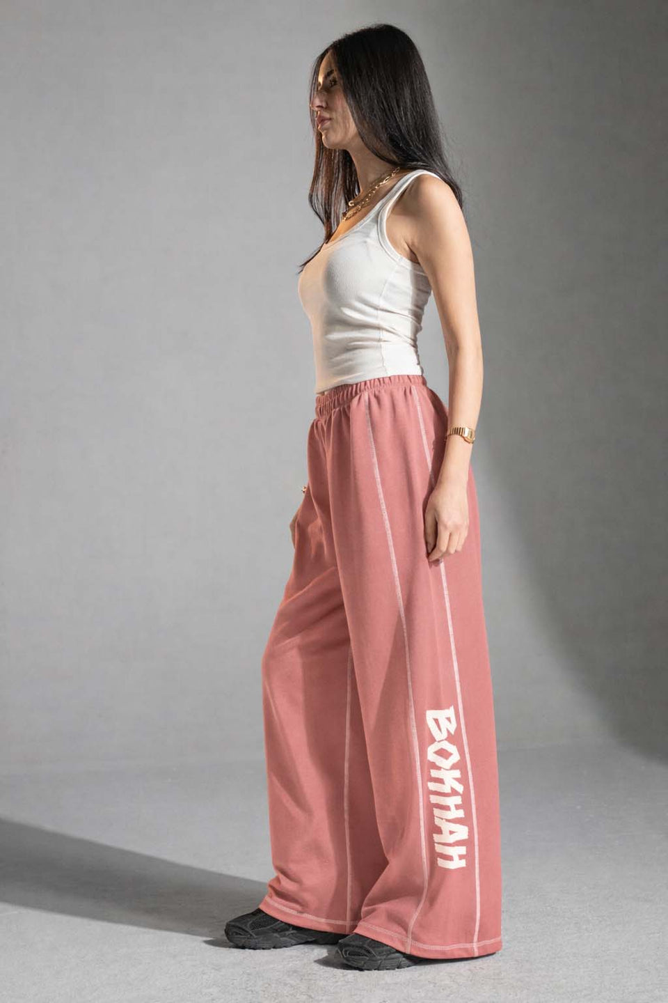 Rose Oversized Wide-Leg Sweatpants