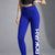 Blue Logo Print Leggings