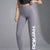 Grey Logo Print Leggings