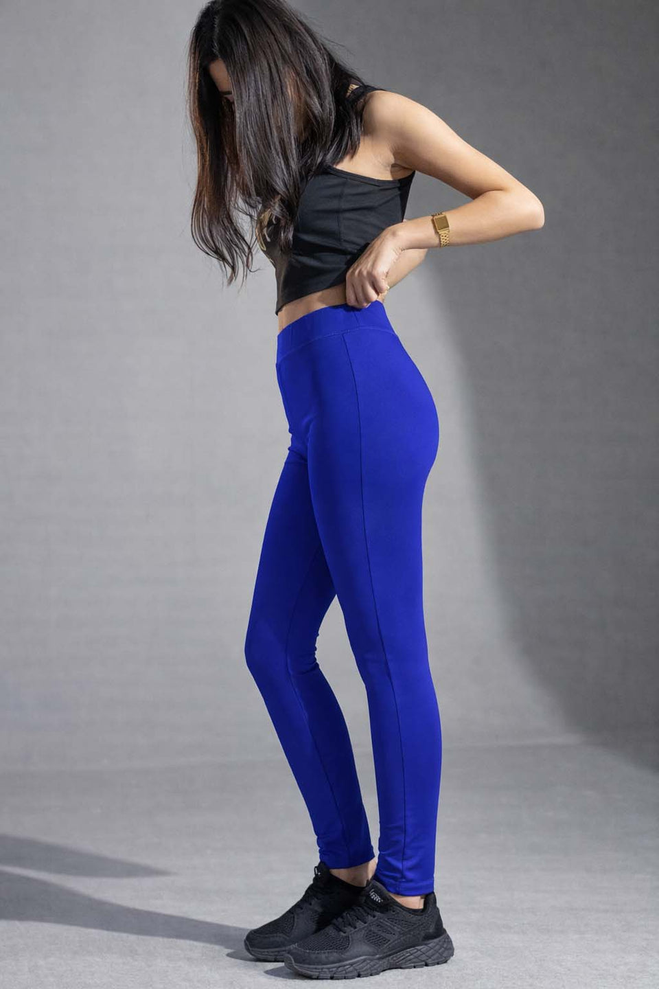 Blue High-Waist Training Leggings