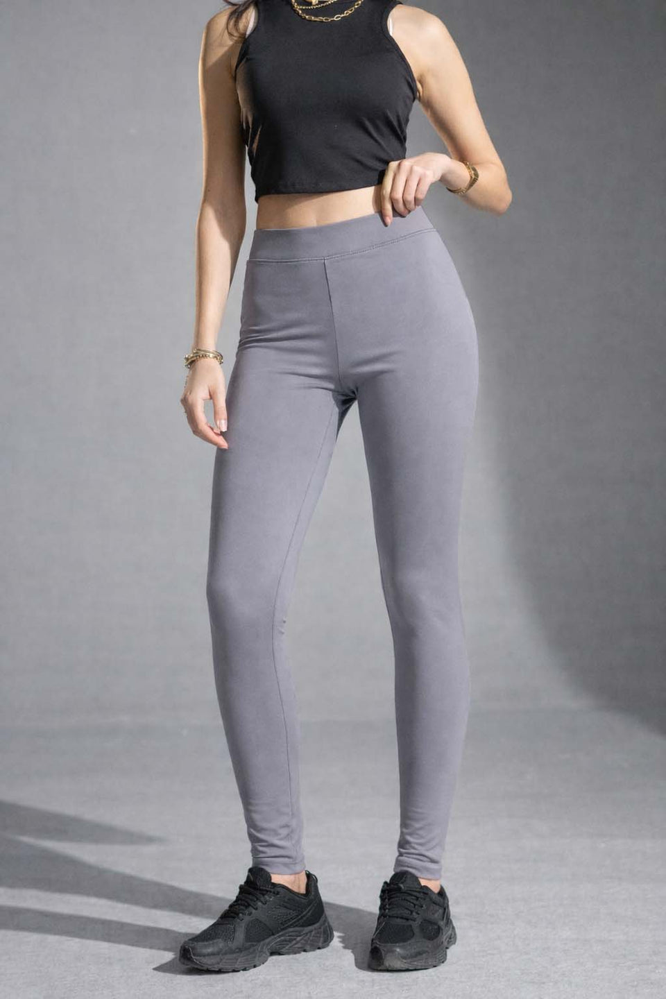 Grey High-Waist Training Leggings