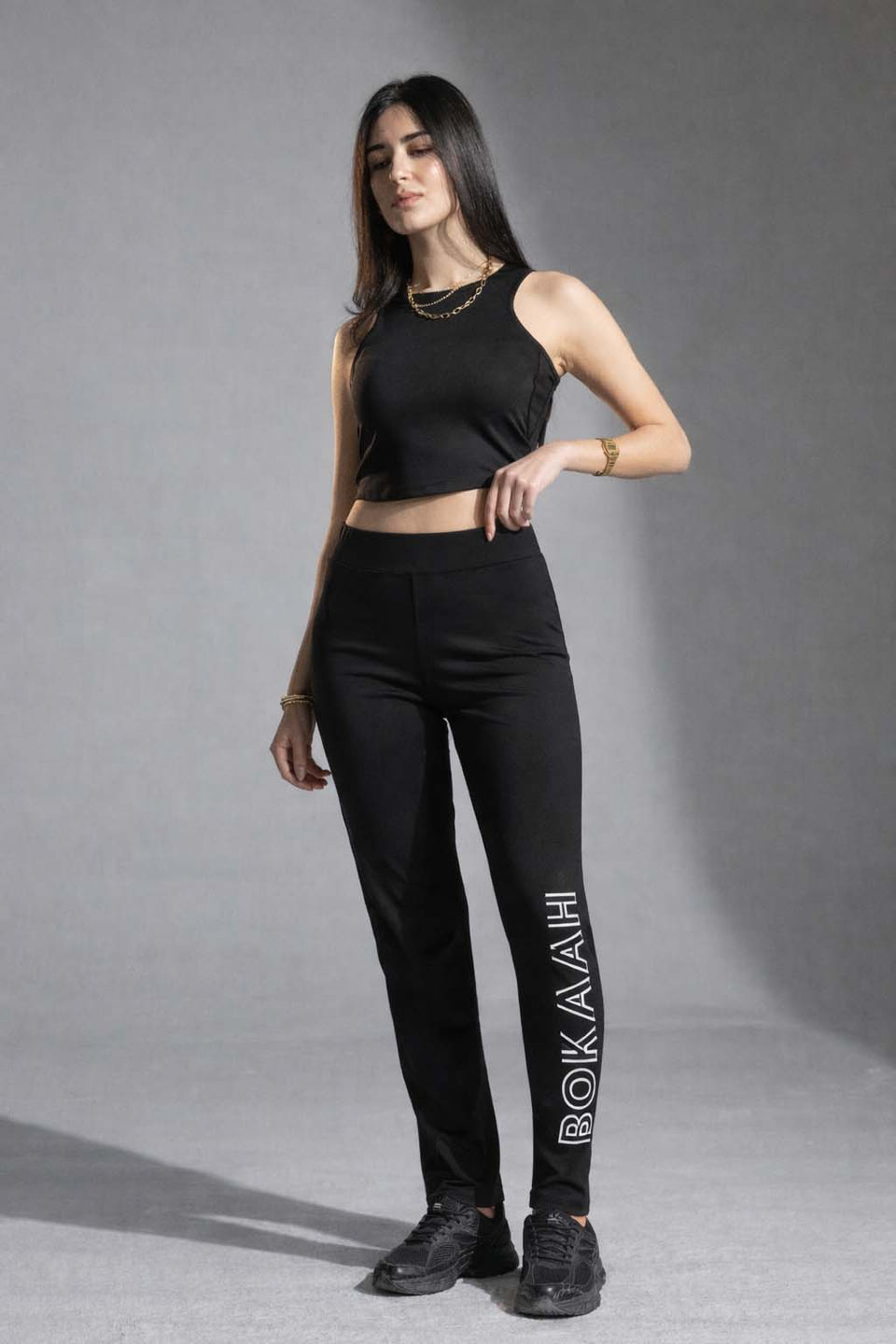 Black High-Waist Training Leggings