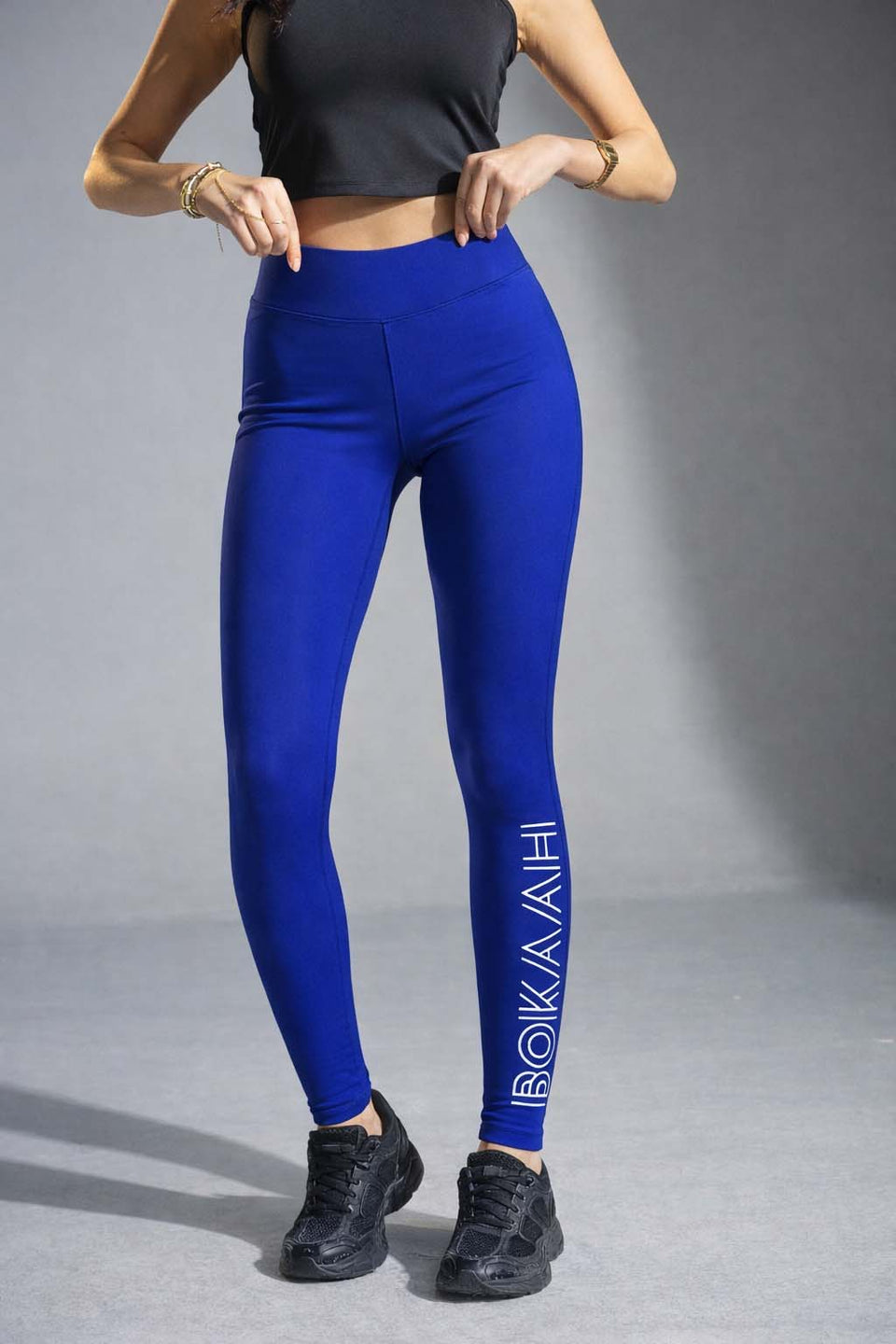 Blue High-Waist Training Leggings