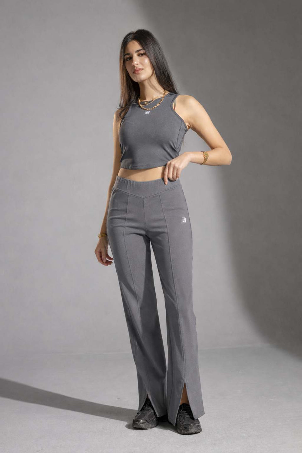 Grey Flared Training Leggings
