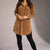 Camel Velvet Shirt Dress
