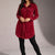 Red Velvet Shirt Dress