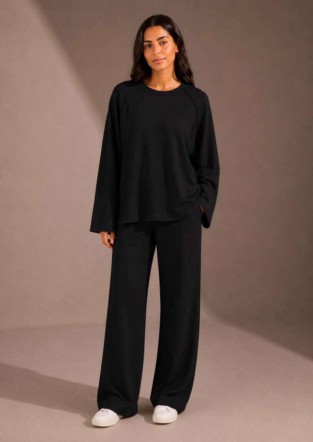 Black Relaxed Fit Lounge Set