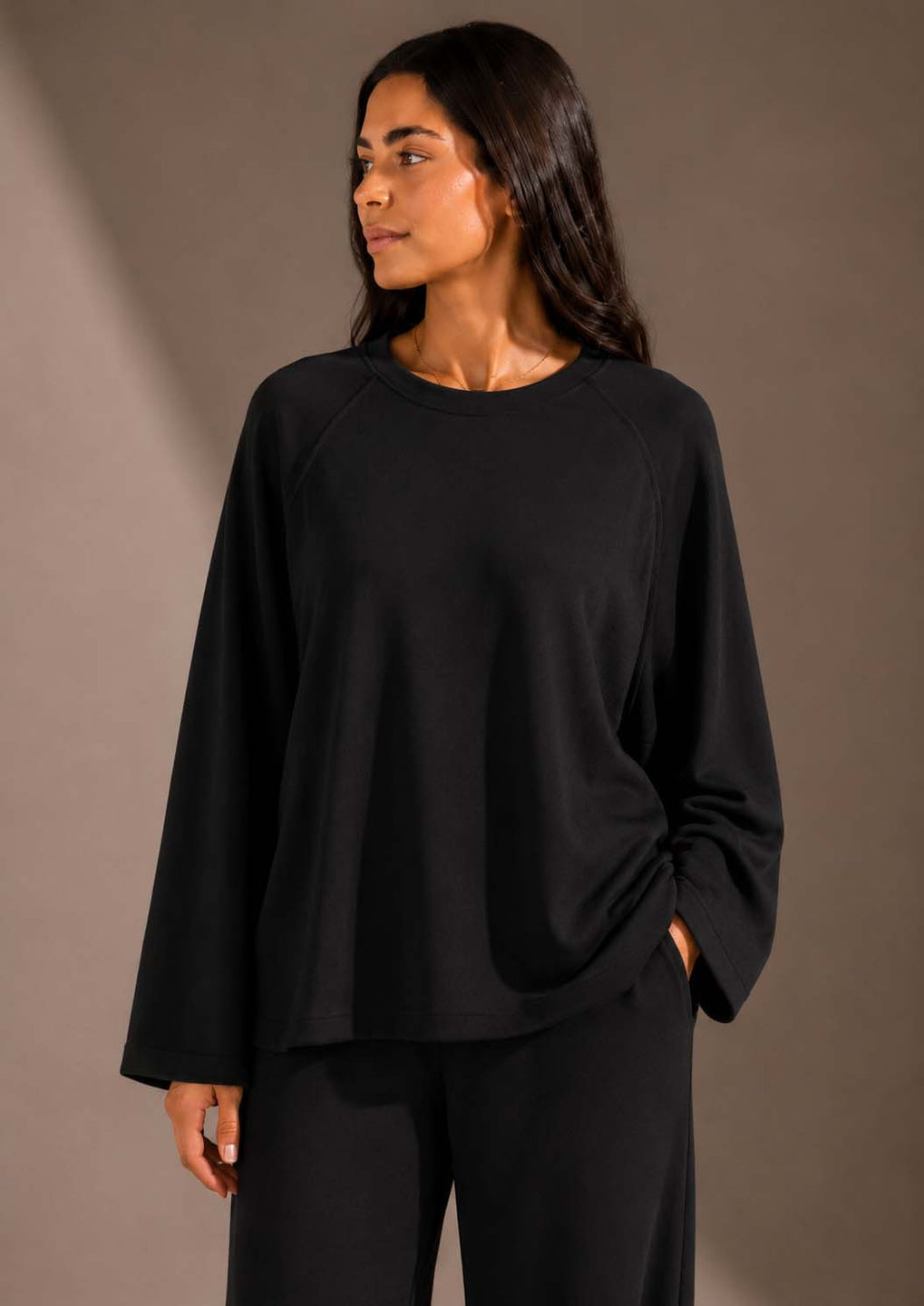 Black Relaxed Fit Lounge Set