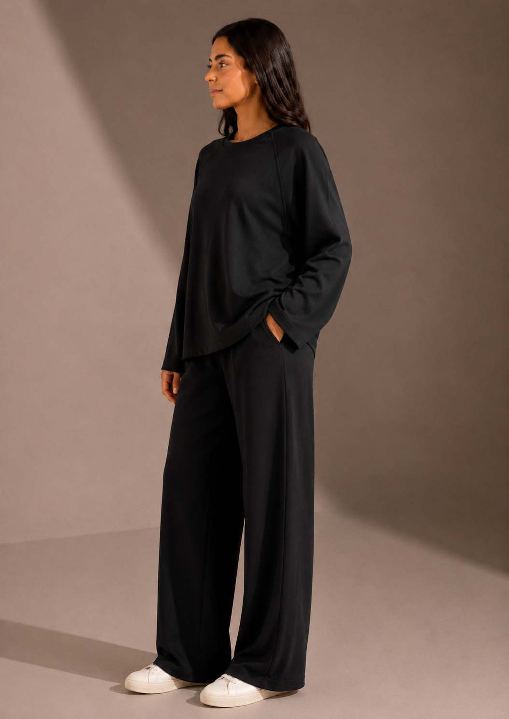 Black Relaxed Fit Lounge Set