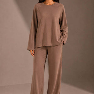 Brown Relaxed Fit Lounge Set