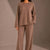 Brown Relaxed Fit Lounge Set